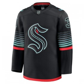 Miesten NHL Seattle Kraken Pelipaita 2025-26 Fanatics Premium Philipp Grubauer Alternate Musta